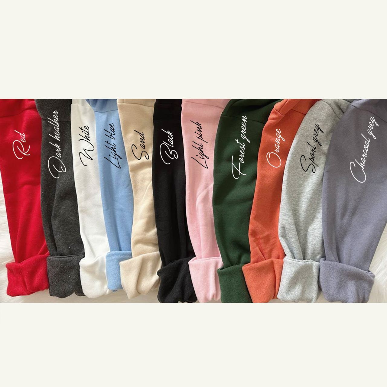 パーソナライズされたハートとパズル、ローマ数字の刺繍入りお揃いのカップルスウェットシャツ-welikecustom-MJ