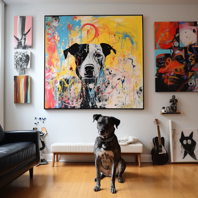 バスキア - 「イエローグラフィティ」キャンバス-welikecustom-MJ