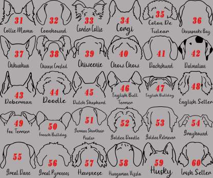 パーソナライズされた犬の耳のカスタムセラミックオーナメント-welikecustom-MJ