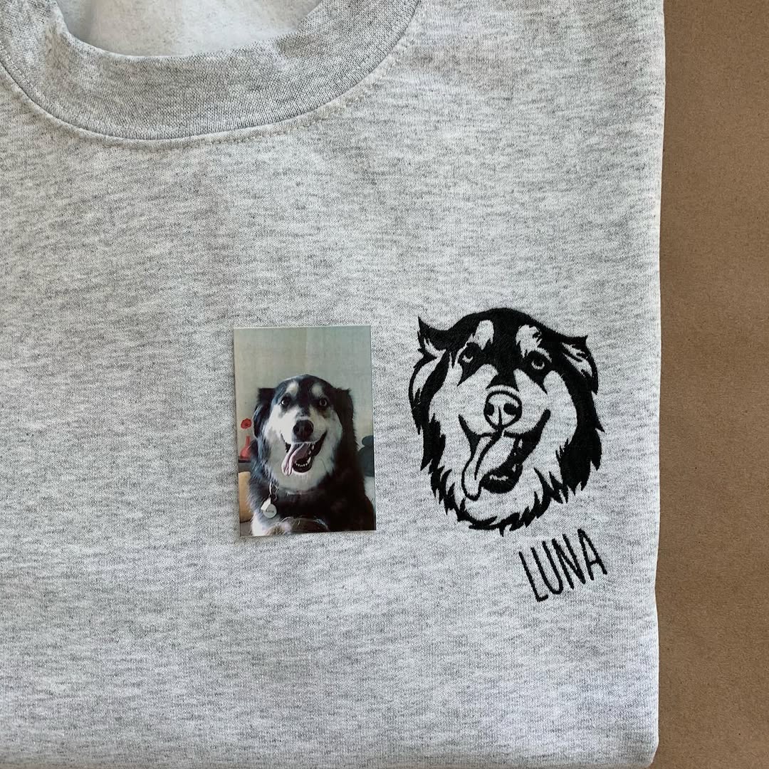 ペットの写真をプリントしたカスタムTシャツ、スウェットシャツ、パーカー-welikecustom-MJ