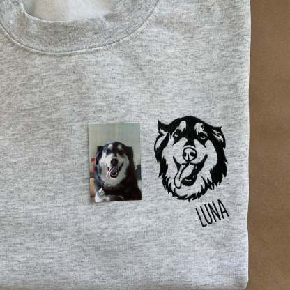 ペットの写真をプリントしたカスタムTシャツ、スウェットシャツ、パーカー-welikecustom-MJ