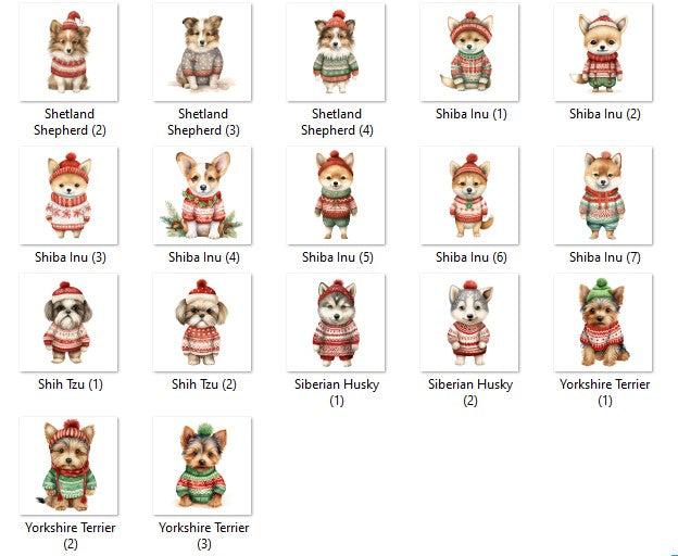 クリスマスストッキングを履いた醜いセーターを着た子犬のカスタムセラミックオーナメント-welikecustom-MJ