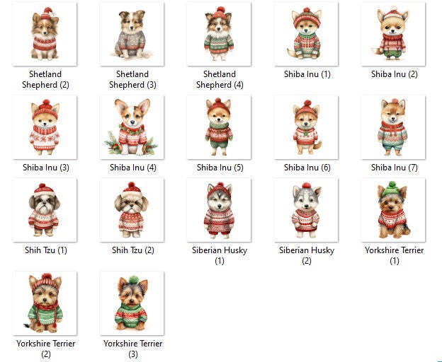 クリスマスストッキングを履いた醜いセーターを着た子犬のカスタムセラミックオーナメント-welikecustom-MJ