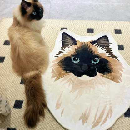 カスタマイズされたペットの肖像画の形をしたブランケット、ペット愛好家のための家具ギフト-welikecustom-MJ