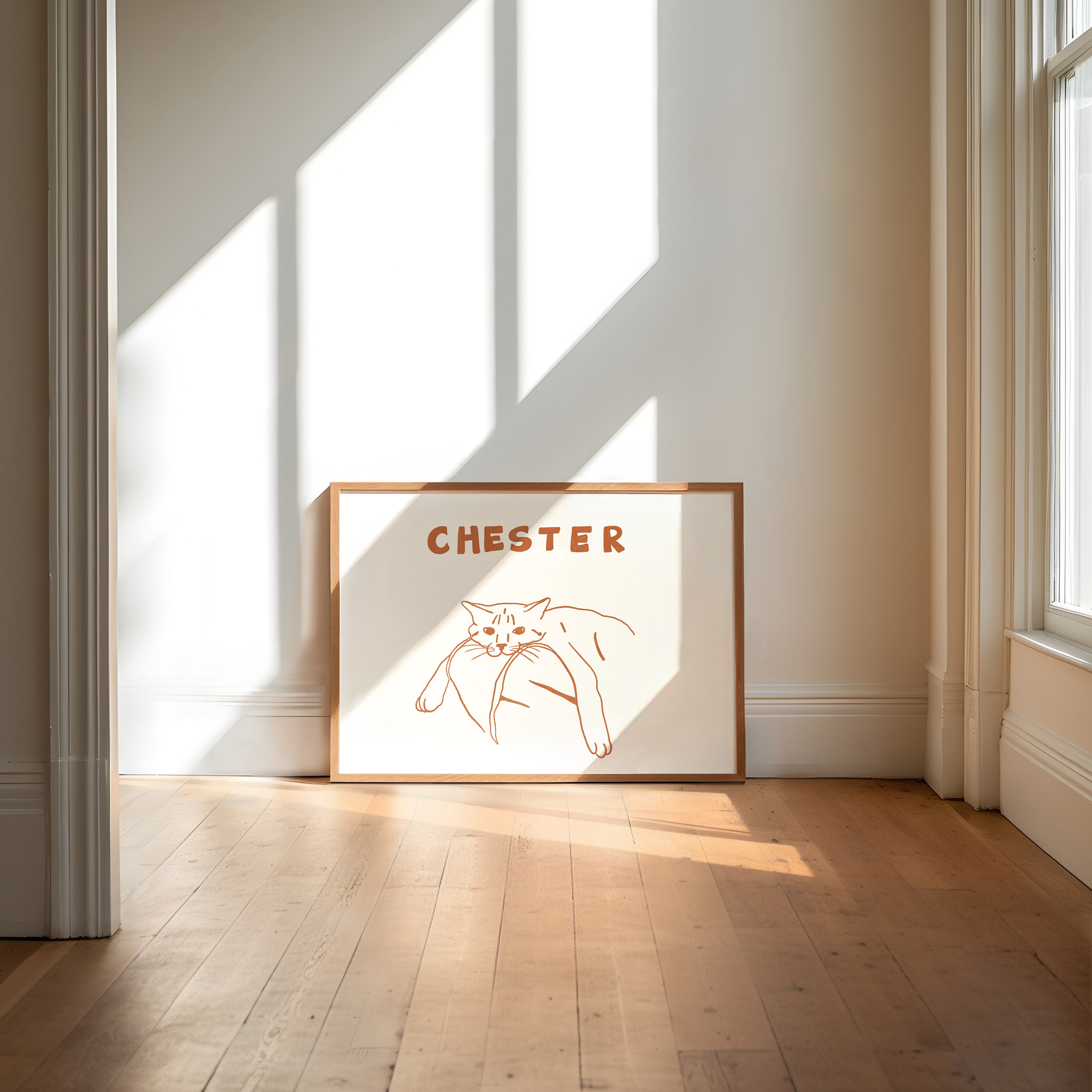 カスタムペットポートレートアートプリントキャンバスパーソナライズされた犬の壁アート-welikecustom-MJ