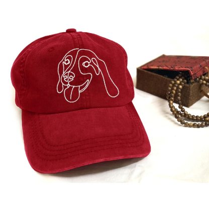 あなたのペットの犬の写真を使ったパーソナライズされた野球帽 刺繍されたペットの帽子-welikecustom-MJ