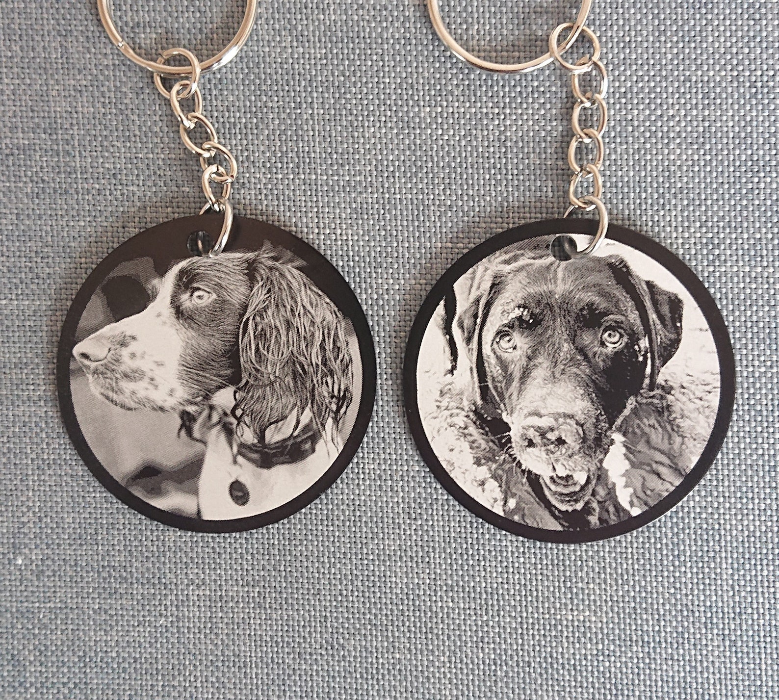 高品質レーザー彫刻メタルパーソナライズペットキーリング-welikecustom-MJ