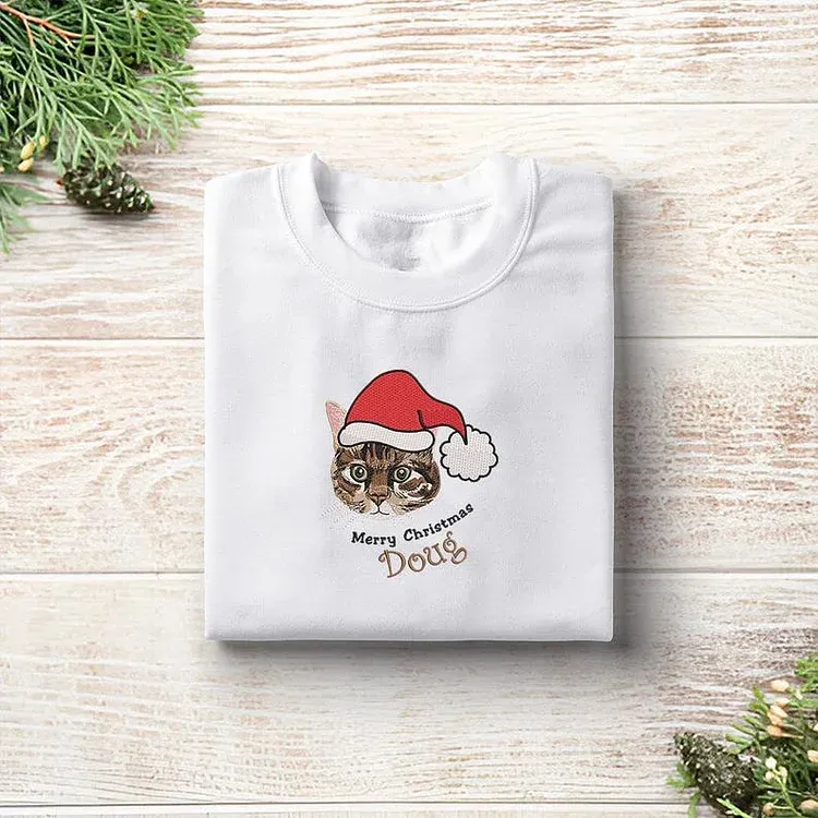 カスタムペット刺繡クリスマスシリーズTシャツ、トレーナー、パーカ-welikecustom-MJ