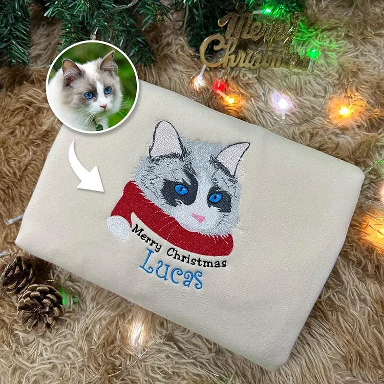 カスタムペット刺繡クリスマスシリーズTシャツ、トレーナー、パーカ-welikecustom-MJ