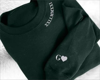 カスタム刺繍の日付ローマ数字Tシャツ、スウェットシャツ、パーカー-welikecustom-MJ