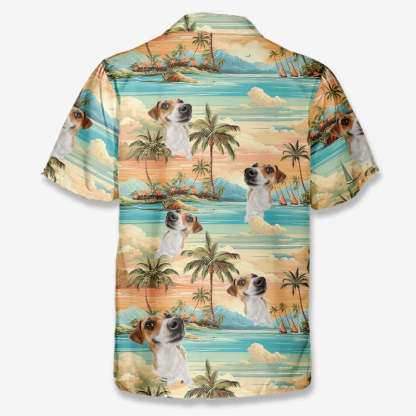 カスタム写真 エンドレスサマーメモリーズ - 犬と猫のパーソナライズトロピカルハワイアンシャツ-welikecustom-MJ