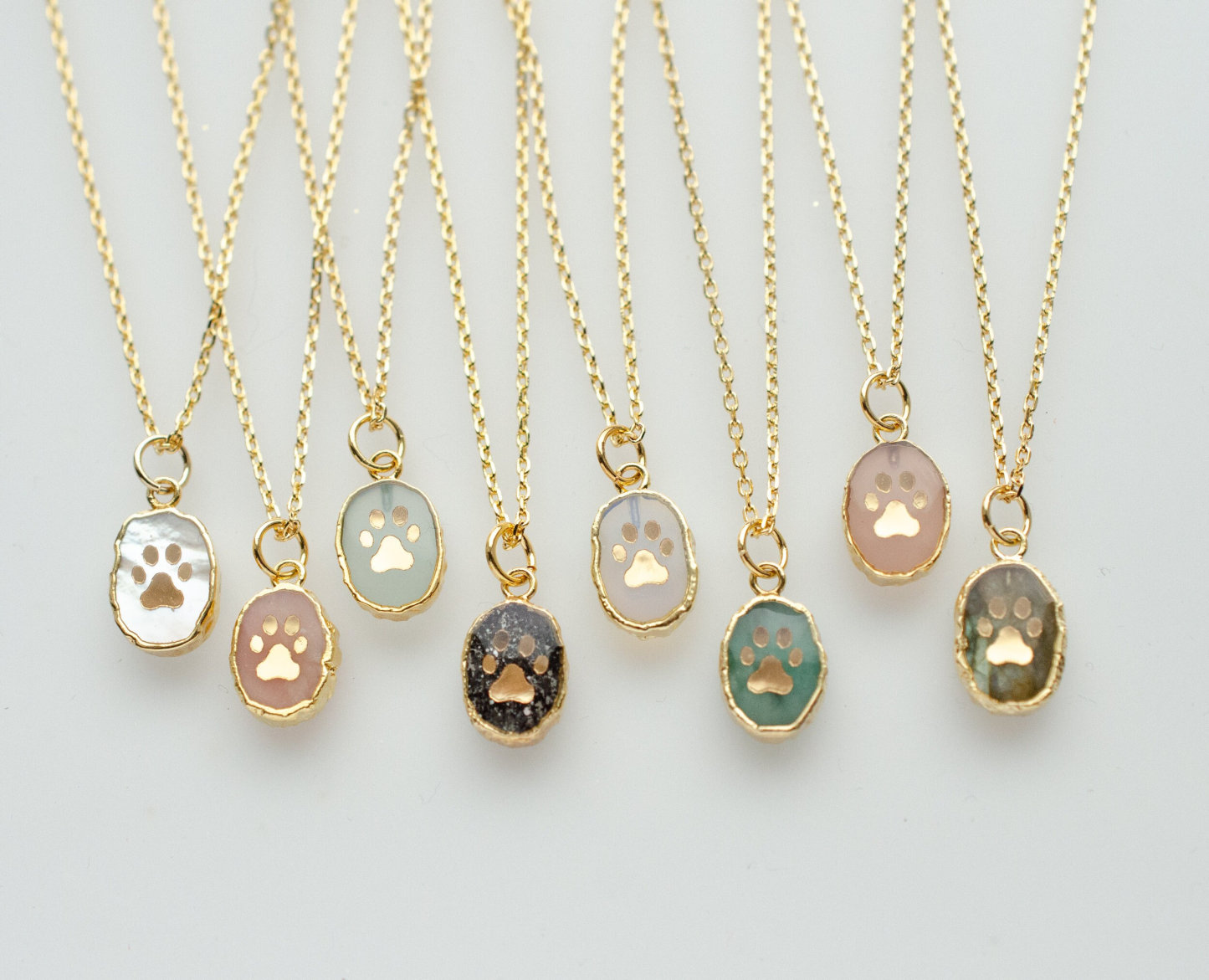 足跡ネックレス、犬のママネックレス、犬好きネックレス-welikecustom-MJ