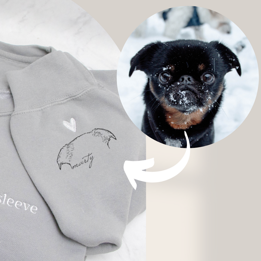 袖には個性的なペットの耳が刺繡されたtシャツ、犬猫の耳がついてい-welikecustom-MJ