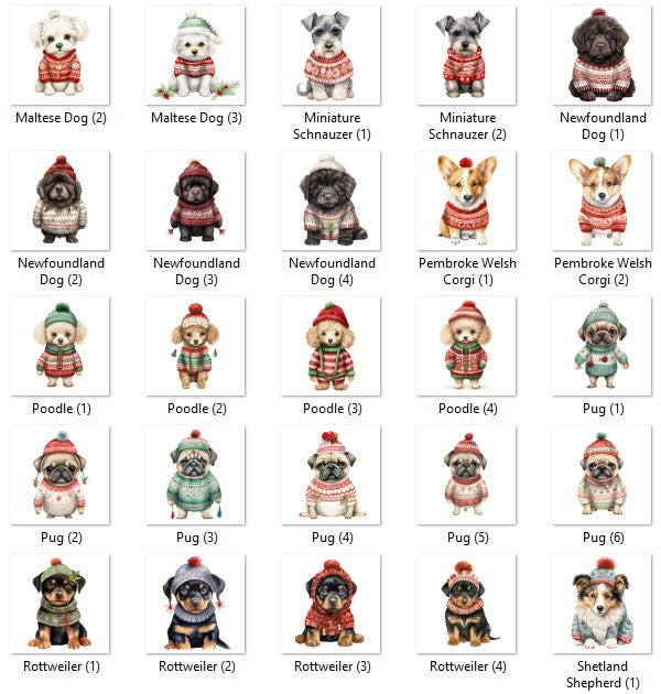 クリスマスストッキングを履いた醜いセーターを着た子犬のカスタムセラミックオーナメント-welikecustom-MJ