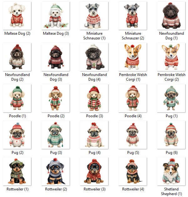 クリスマスストッキングを履いた醜いセーターを着た子犬のカスタムセラミックオーナメント-welikecustom-MJ