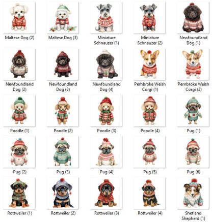 クリスマスストッキングを履いた醜いセーターを着た子犬のカスタムセラミックオーナメント-welikecustom-MJ