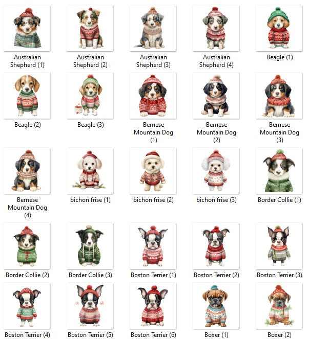 クリスマスストッキングを履いた醜いセーターを着た子犬のカスタムセラミックオーナメント-welikecustom-MJ