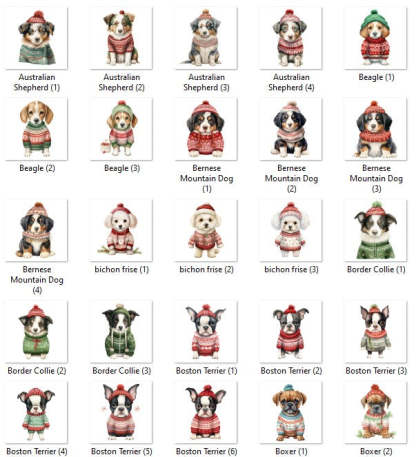 クリスマスストッキングを履いた醜いセーターを着た子犬のカスタムセラミックオーナメント-welikecustom-MJ