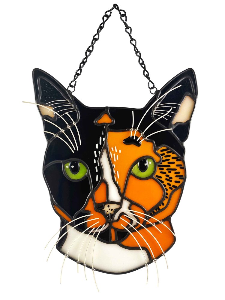 カスタムペットポートレート犬猫染色アクリルサンキャッチャー装飾-welikecustom-MJ