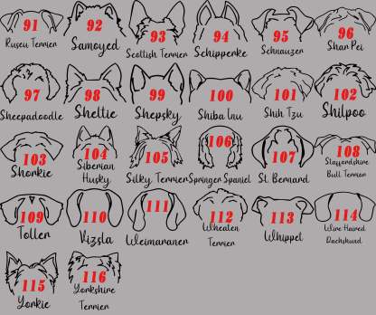 パーソナライズされた犬の耳のカスタムセラミックオーナメント-welikecustom-MJ