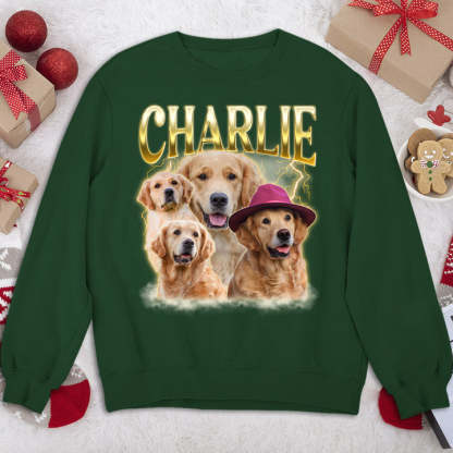 カスタムペットフェイスプリントヴィンテージヒップホップ T シャツ、スウェットシャツ、パーカー-welikecustom-MJ