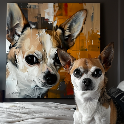 「秋と岩」アートペインティングキャンバス-welikecustom-MJ