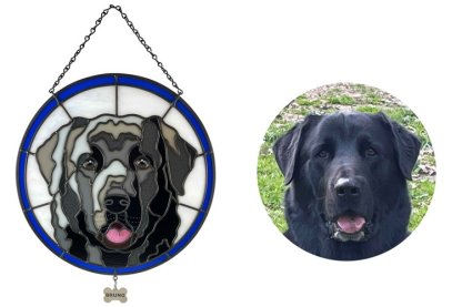 カスタムペットポートレート犬猫染色アクリルサンキャッチャー装飾-welikecustom-MJ