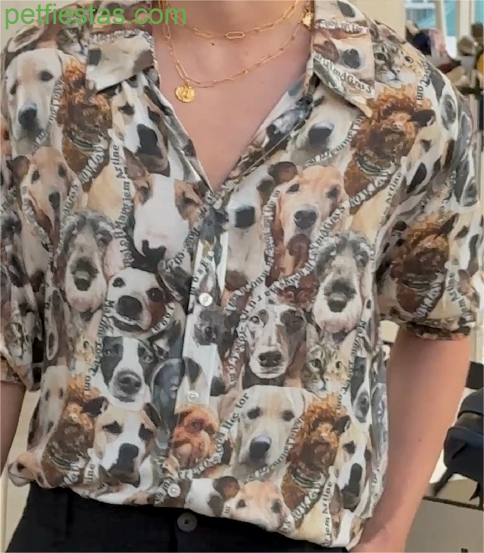 カスタム写真の面白い家族のペットの顔のパターン、友達をだます - パーソナライズされたハワイアンシャツ-welikecustom-MJ