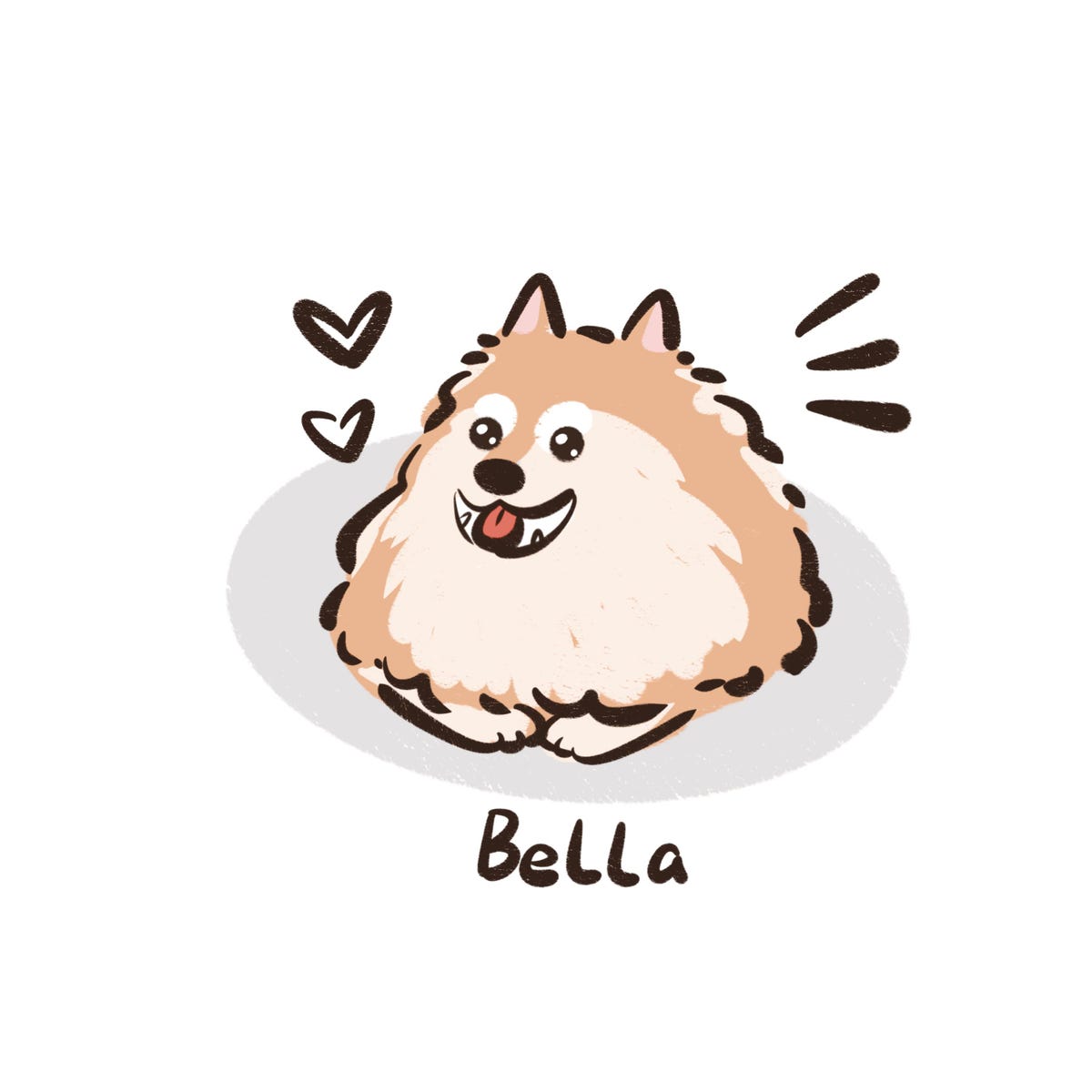 （フレームレス）Q版イラスト風 愛犬・愛猫キャンバスアート｜写真から作る世界にひとつのペット絵画-welikecustom-MJ