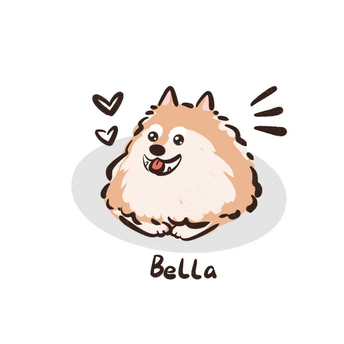 （フレームレス）Q版イラスト風 愛犬・愛猫キャンバスアート｜写真から作る世界にひとつのペット絵画-welikecustom-MJ