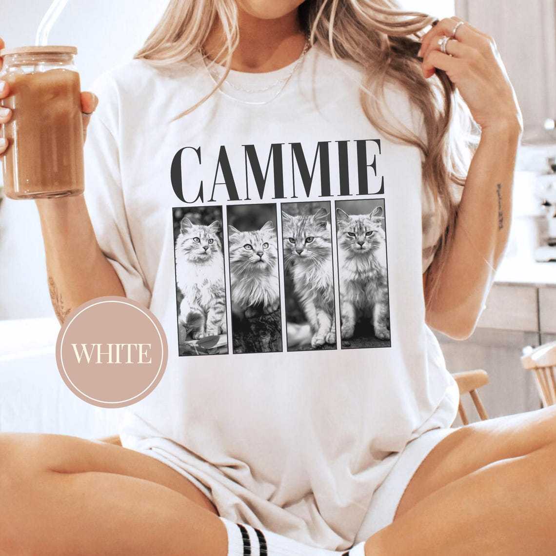 アンティークフレーム風 ペット写真カスタムTシャツ、スウェットシャツ、パーカー-welikecustom-MJ