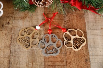 カスタムペットの名前の足の形の木製飾り-welikecustom-MJ