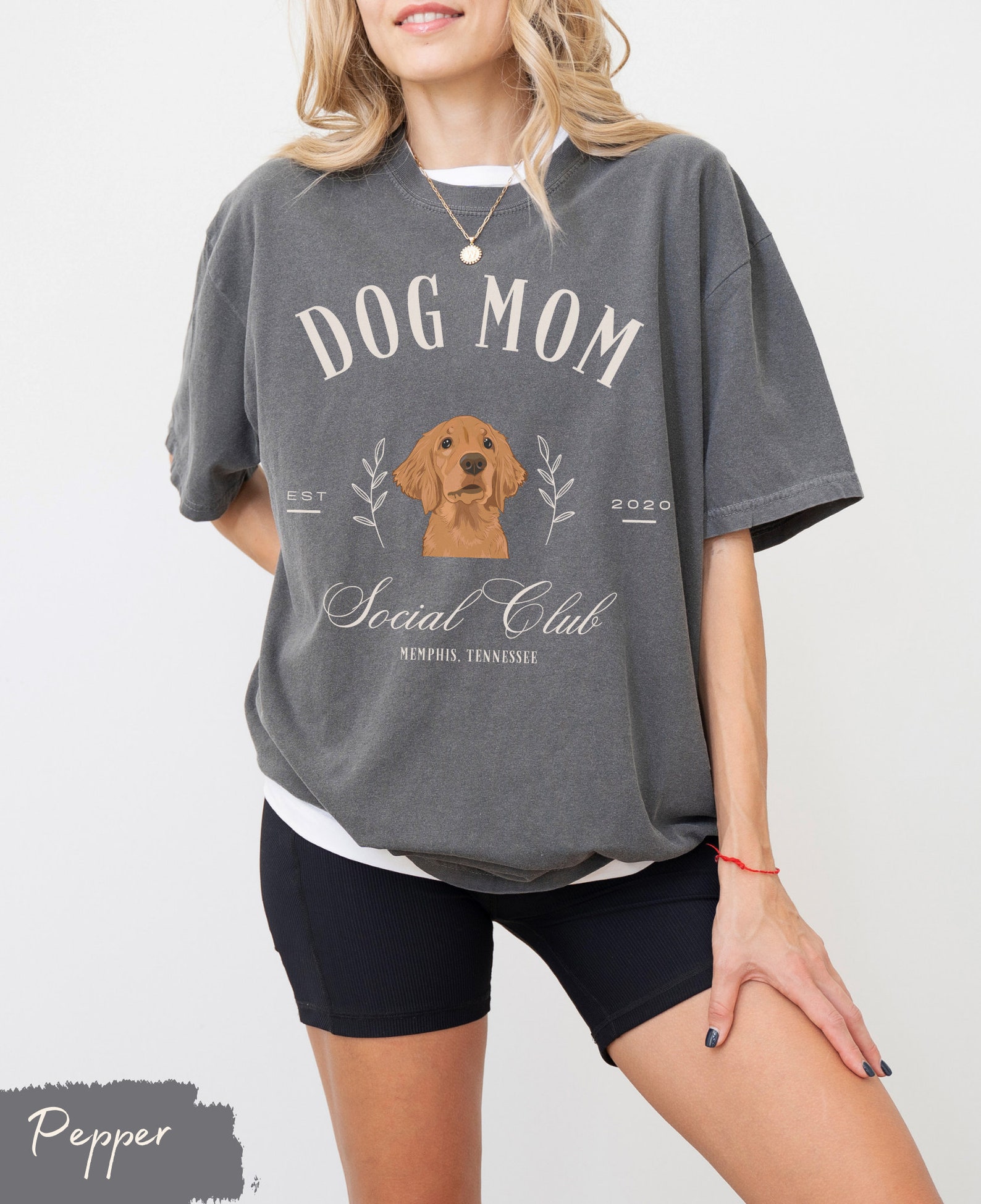 春の手書きイラスト風 ペット写真カスタムTシャツ、スウェット、パーカー-welikecustom-MJ