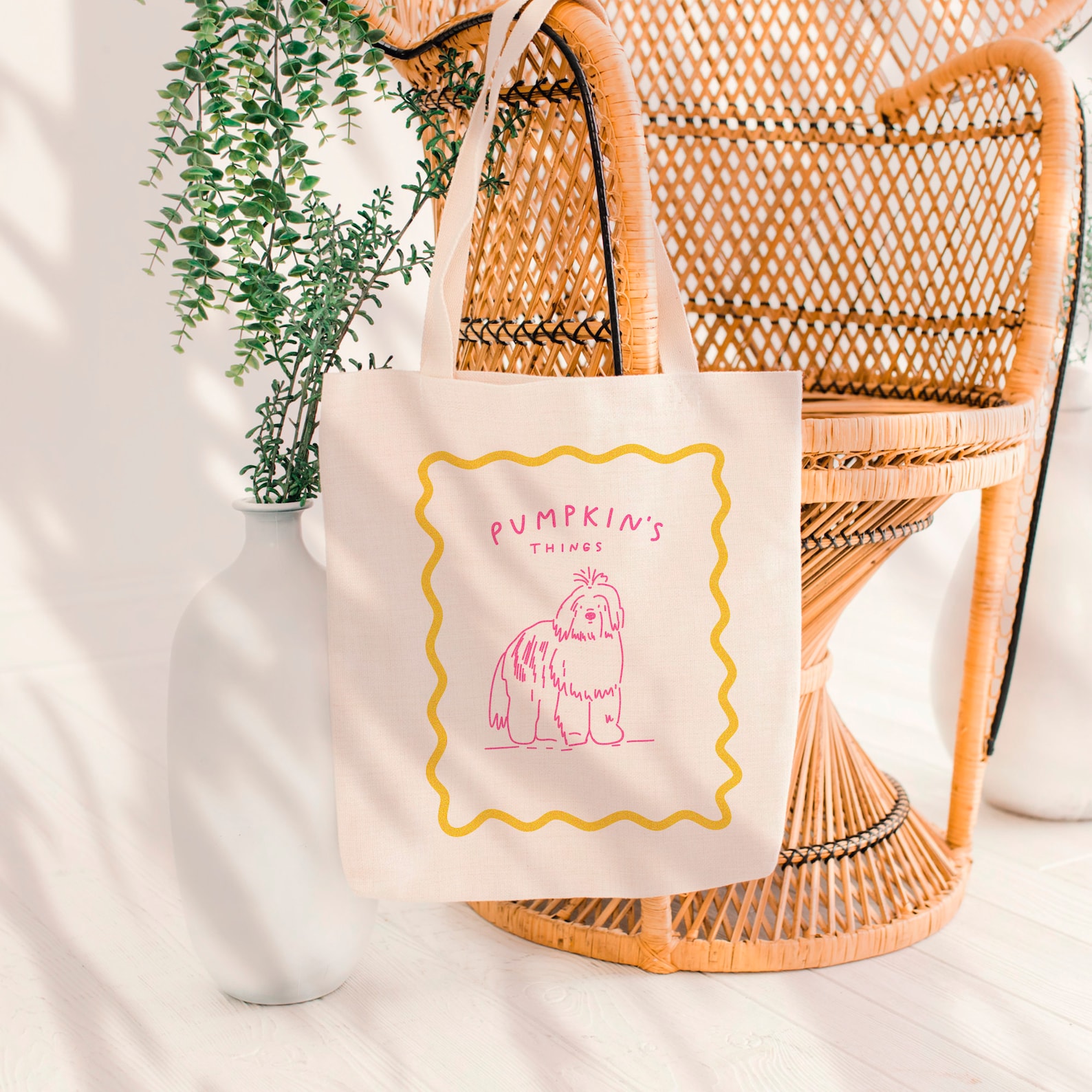 ペットの漫画の線画キャンバスバッグ-welikecustom-MJ