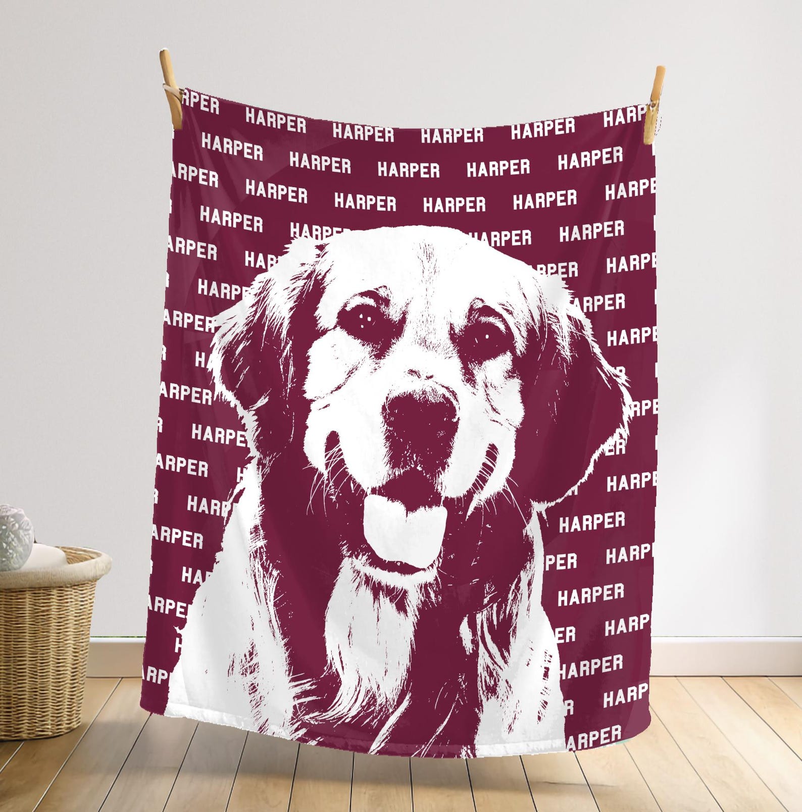 ペットメモリアルブランケット｜名前と写真入りオーダーメイド毛布-welikecustom-MJ