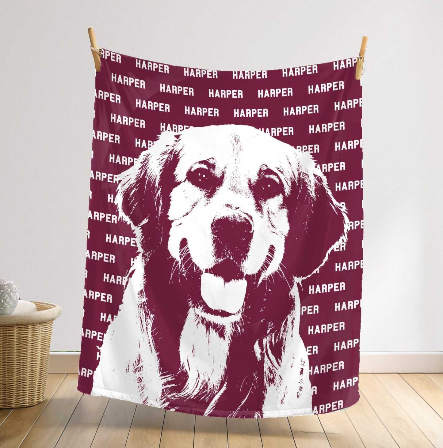 ペットメモリアルブランケット｜名前と写真入りオーダーメイド毛布-welikecustom-MJ