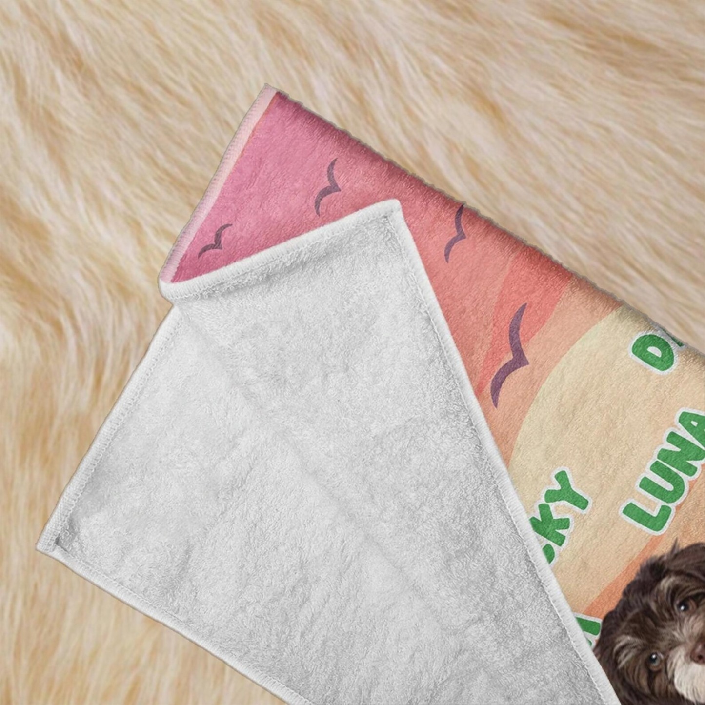 「ハワイの夕日」フォトカスタム ビーチタオル-welikecustom-MJ