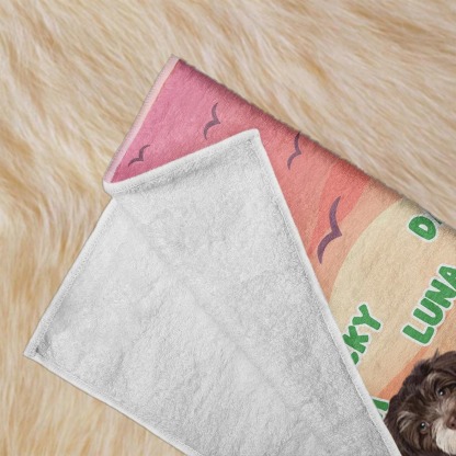 「ハワイの夕日」フォトカスタム ビーチタオル-welikecustom-MJ