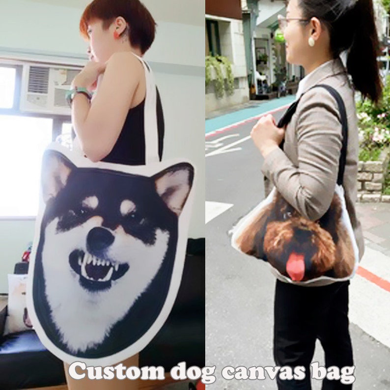 カスタムペットの輪郭の帆布のかばん、カスタムショッピングのかばん-welikecustom-MJ