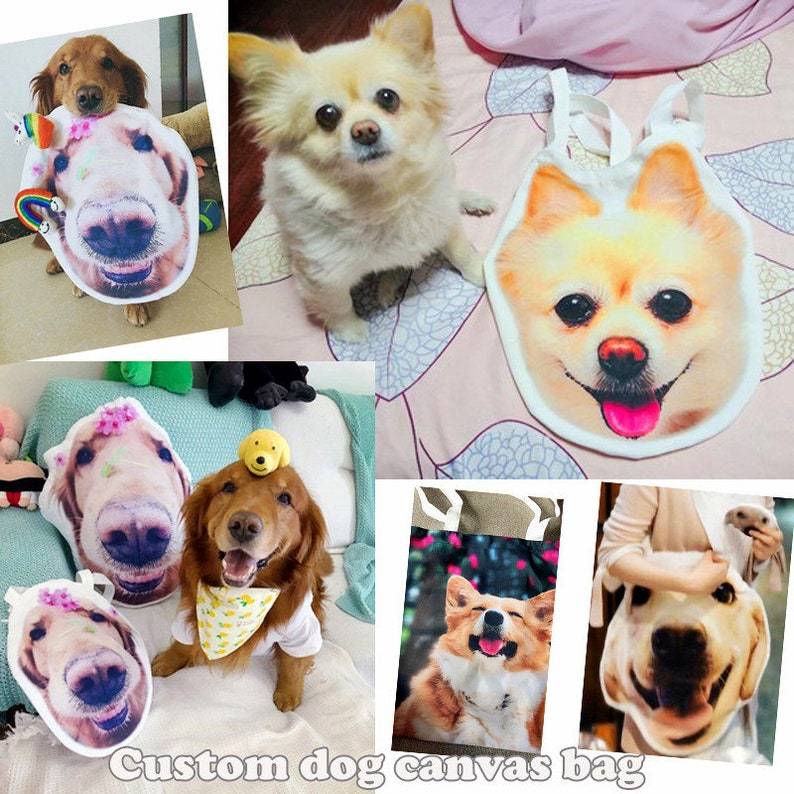 カスタムペットの輪郭の帆布のかばん、カスタムショッピングのかばん-welikecustom-MJ