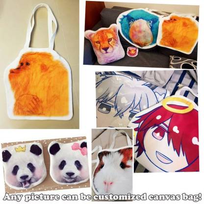 カスタムペットの輪郭の帆布のかばん、カスタムショッピングのかばん-welikecustom-MJ