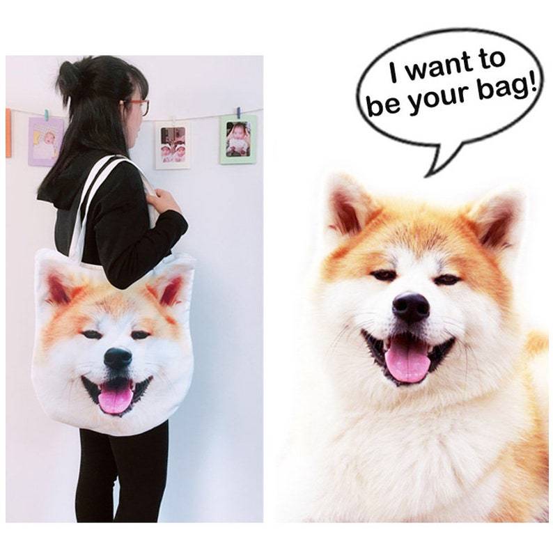 カスタムペットの輪郭の帆布のかばん、カスタムショッピングのかばん-welikecustom-MJ