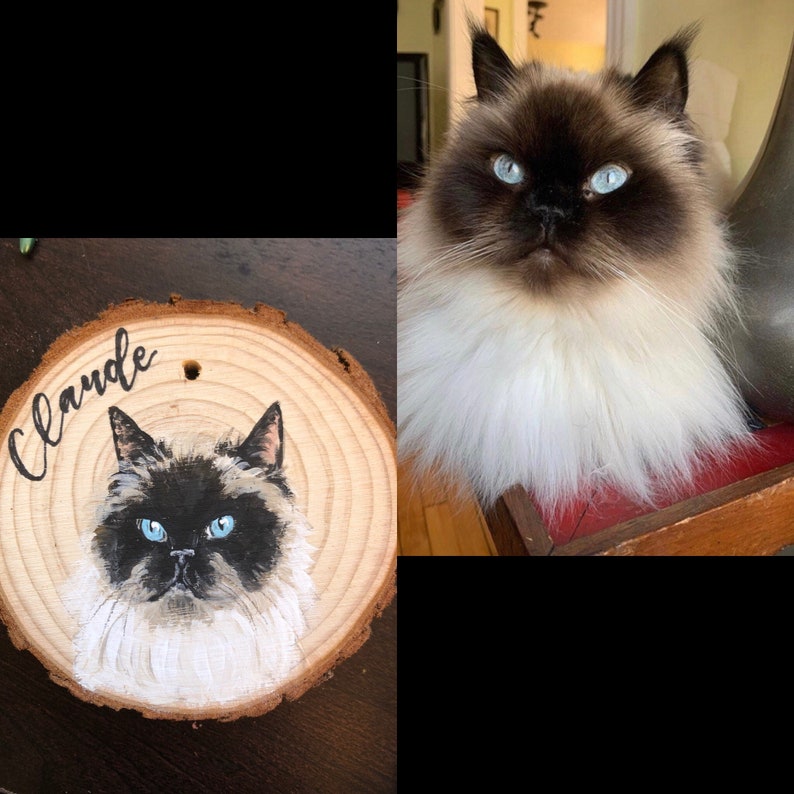 パーソナライズされたペットのアバター手描きスタイルの木製ホイールペンダント-welikecustom-MJ