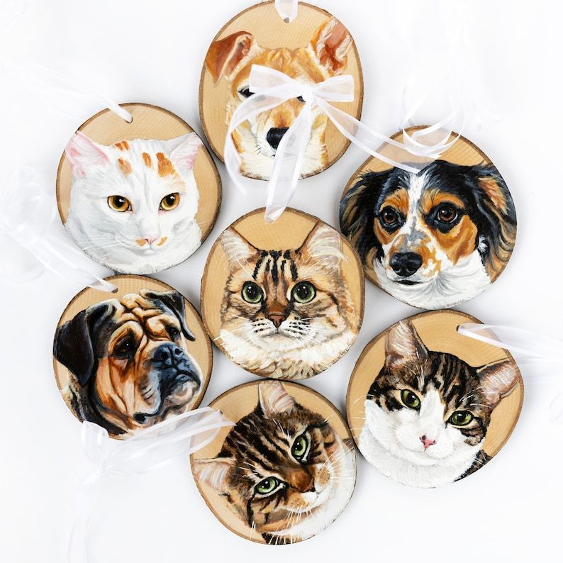 手描き風カスタムペット写真木製ホイール木製ペンダント-welikecustom-MJ