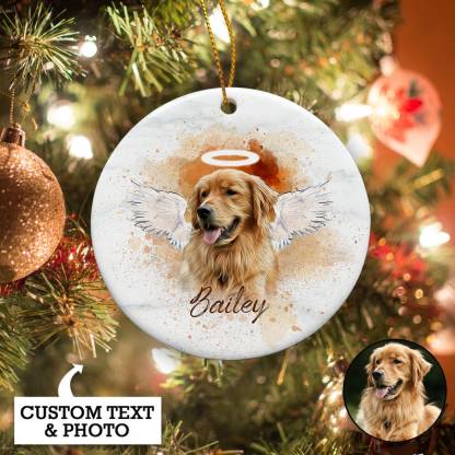 パーソナライズされたペットの記念写真の装飾、翼のある天使のペットの装飾-welikecustom-MJ