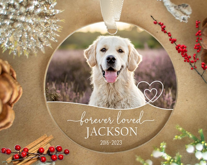 カスタマイズされたペットの写真アクリルクリスマスオーナメント-welikecustom-MJ