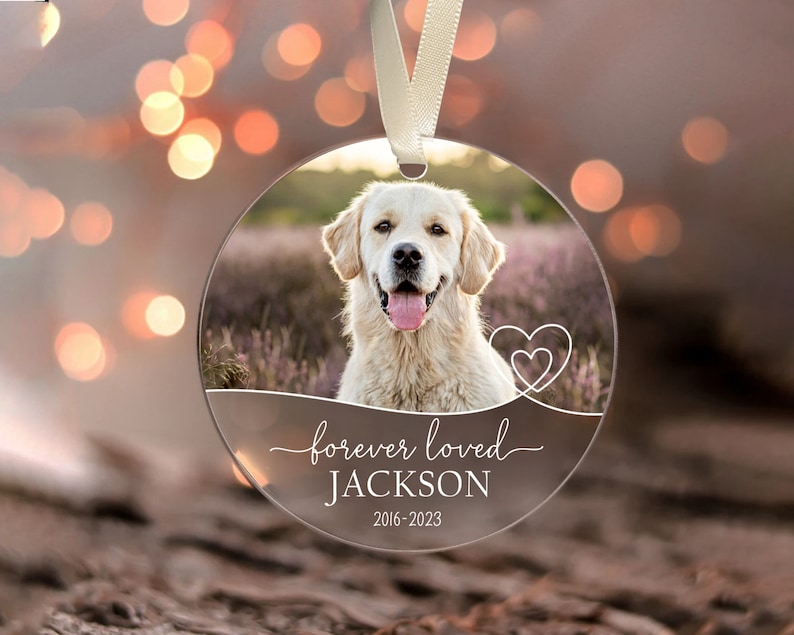 カスタマイズされたペットの写真アクリルクリスマスオーナメント-welikecustom-MJ