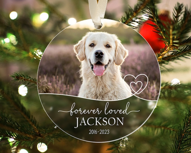 カスタマイズされたペットの写真アクリルクリスマスオーナメント-welikecustom-MJ