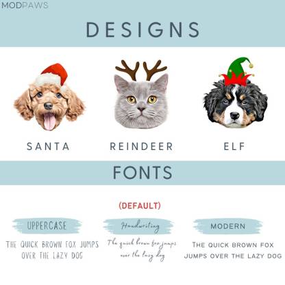 カスタマイズされたペットの写真コミック手描きのかわいいクリスマスをテーマにした包装紙 (6 枚)-welikecustom-MJ