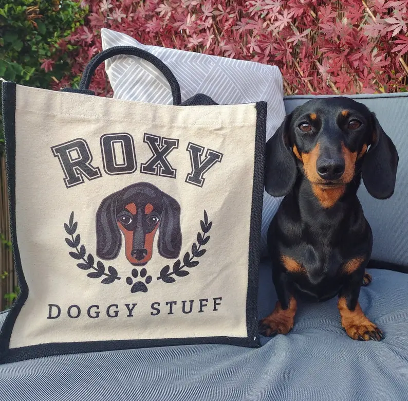 パーソナライズされたペットの写真トートバッグ